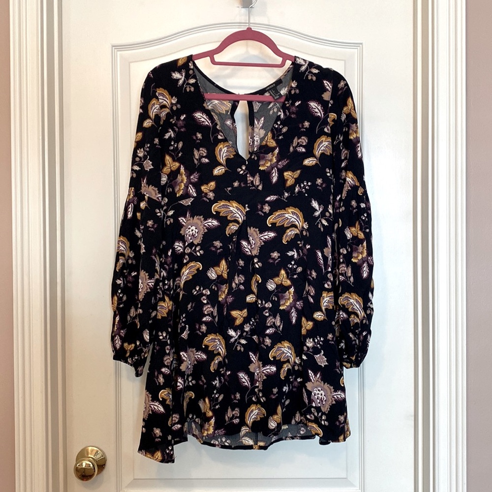 Paisley Print Puff Sleeve Forever21 Dress